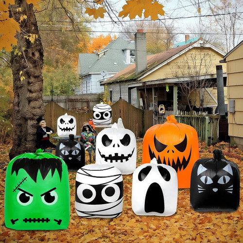 Halloween leaf lawn bags - lawn,